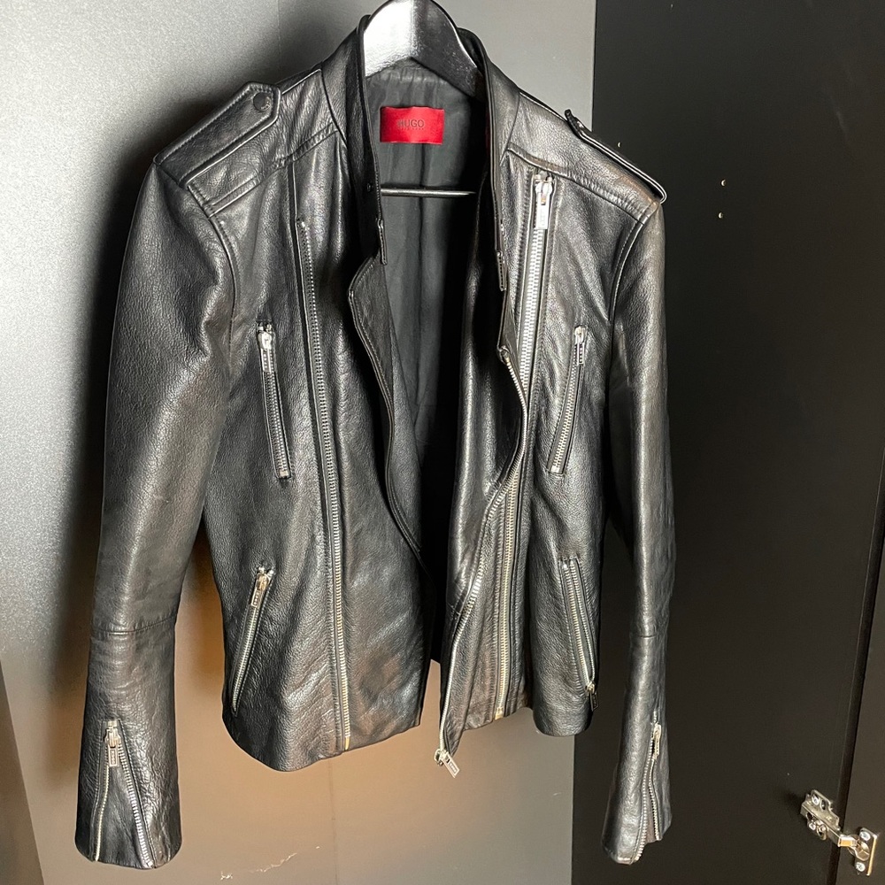 Hugo Boss leather jacket